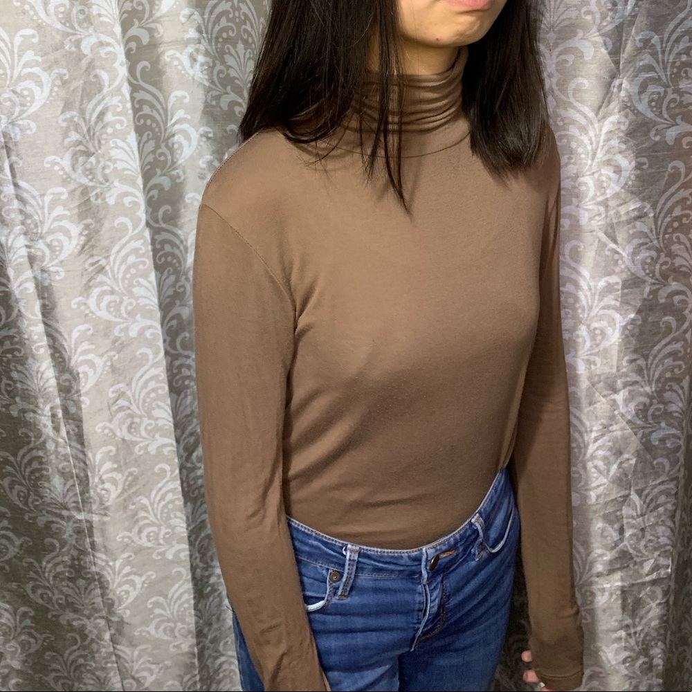 Dark Carmel turtle neck